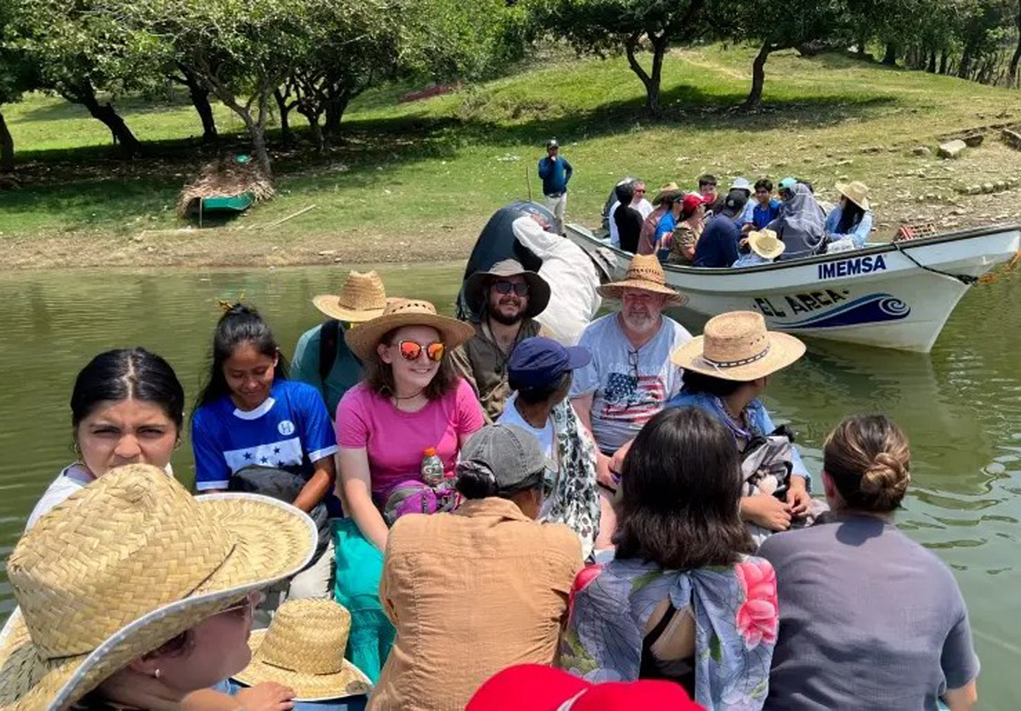 Dayspring mission team traveling by boat in Mexico