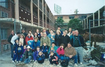 Family group ministering in a Mexican village