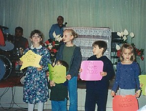 Children taking part in a Dayspring family mission trip